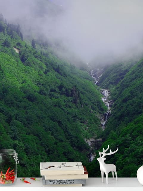 Bergwasserfall Fototapete