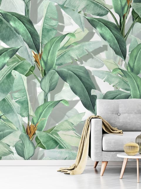 Banana Leaf Wallpaper Wallpaper Mural