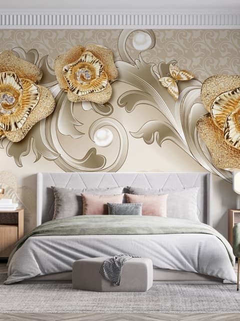 Luxury Ornament Floral Wallpaper Mural