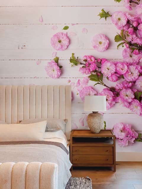 Pink Peony Floral Wallpaper Mural
