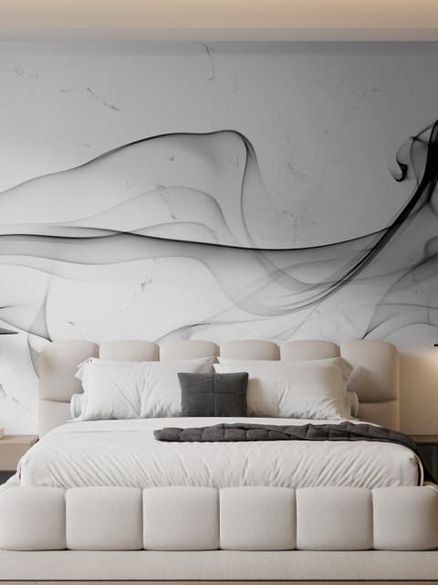 Dark Smoke with Marble Pattern Wallpaper Mural