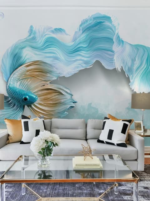 Abstrakte Guppy Fisch Fototapete