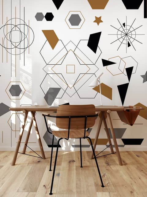 Geometric Shapes Wallpaper Mural