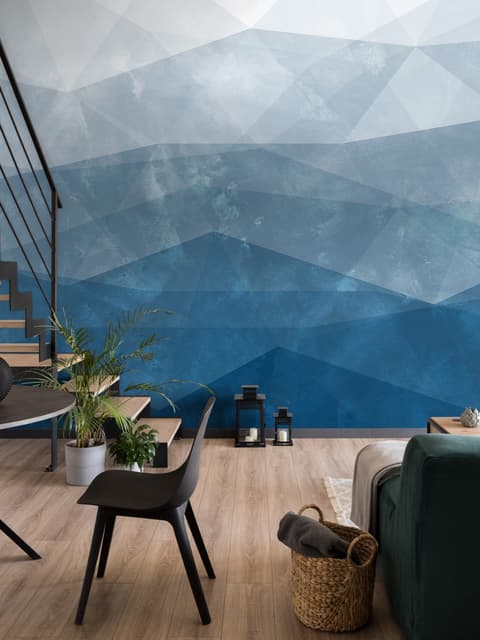 Abstract Geometric Shapes Wallpaper Mural