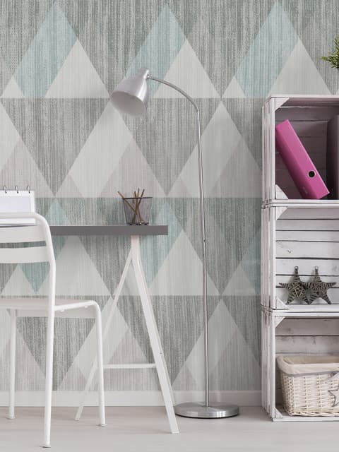 Trigon Geometric Shape Pattern Wallpaper Mural