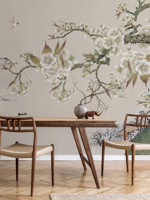 Retro Plum Blossom Wallpaper Mural