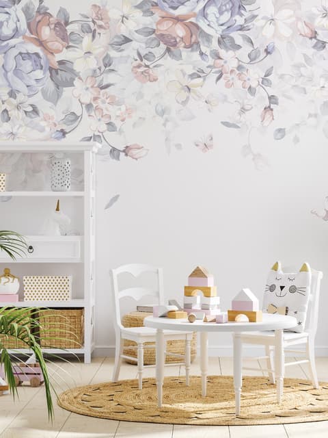 Vintage Floral Art Wallpaper Mural