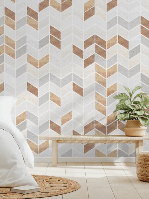 Polygonal Square Geometric Pattern Wallpaper Mural
