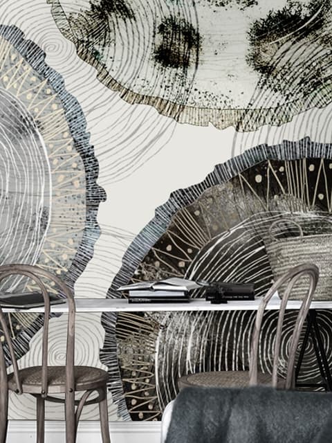 Papier peint panoramique aquarelle abstrait