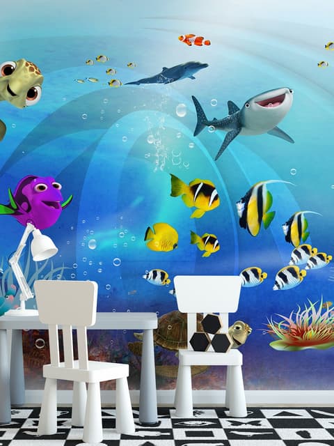 Cartoon Undersea Wallpaper Mural