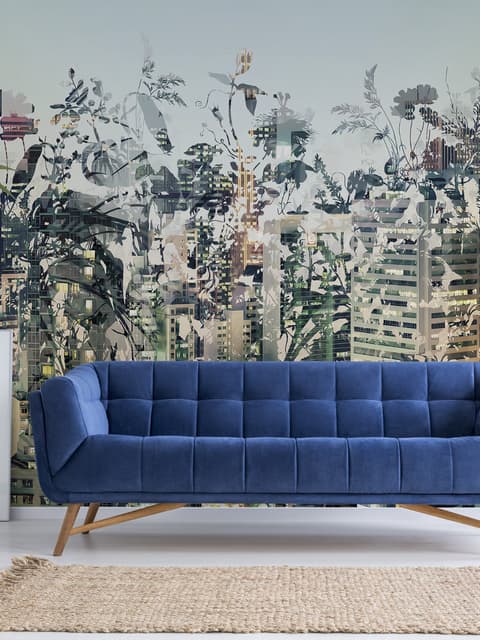 Abstract City Landscape Wallpaper Mural