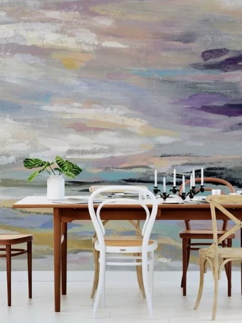 Abstract Colorful Brush Wallpaper Mural