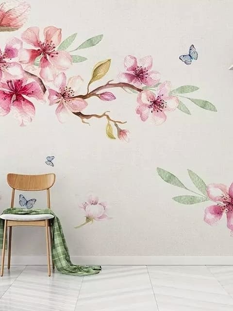 Pink Cherry Blossom Wallpaper Mural
