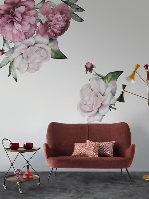 3D Dutch Floral Peony Flower Bouqet Wall Decal Sticker