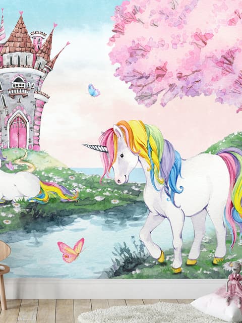 Kids Magical Unicorn Forest Wallpaper Mural