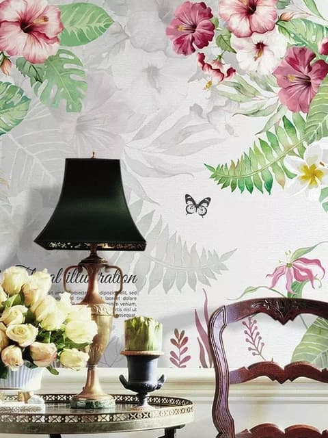 Papier peint panoramique mirabilis et plantes tropicales