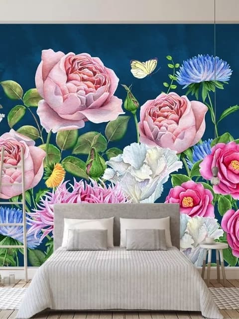 Colorful Flower Bouqet Wallpaper Mural