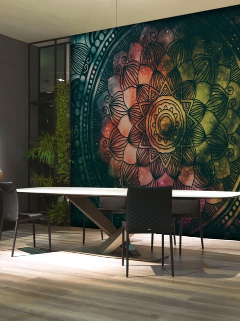 Dark Shining Mandala Wallpaper Mural