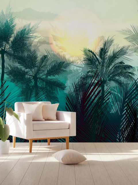 Tropical Palm Forest Wallpaper Mural