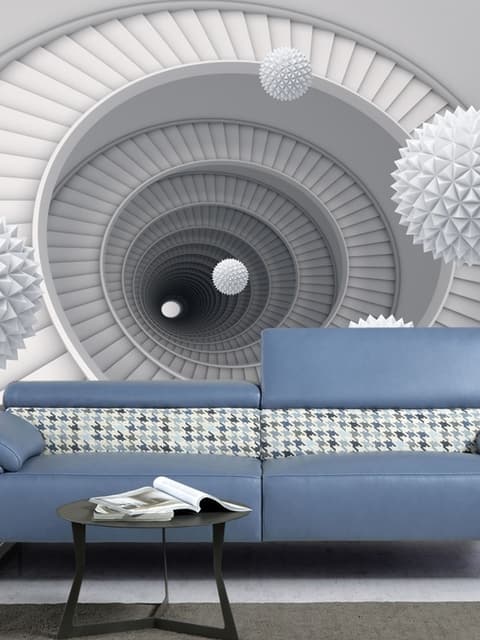 Abstract Fractal with Staircase Wallpaper Mural