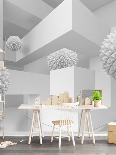 Geometric Shape and Abstract Ball Wallpaper Mural