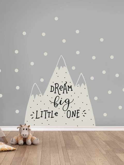 Kids Gray Mountains and White Snow Wall Decal Sticker