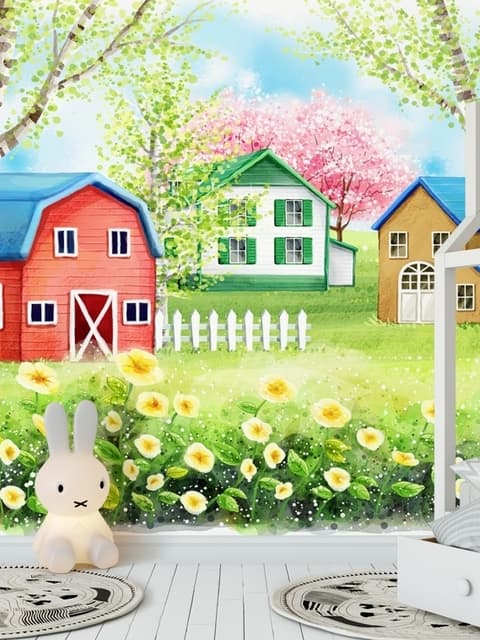Oil Painting Floral Garden Wallpaper Mural