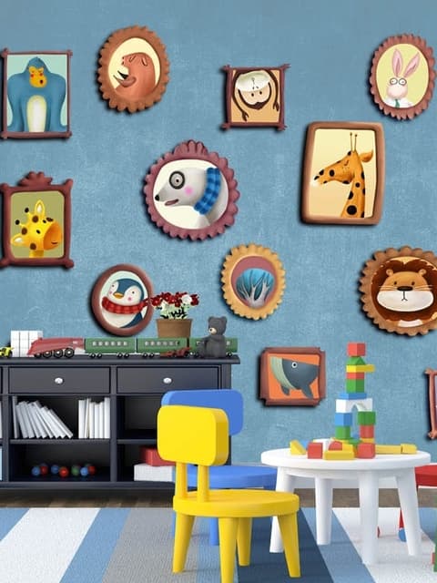 Papier peint panoramique pour cadre photo de dessins d'enfants