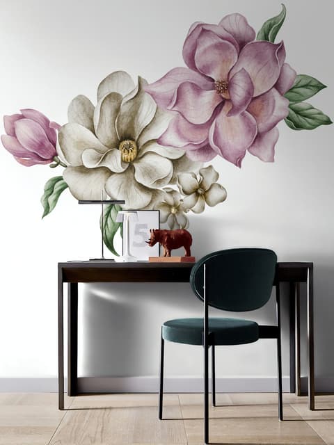 Large Garden Flowers Wall Sticker Decal