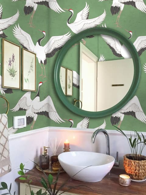 Crane Birds Wallpaper Mural