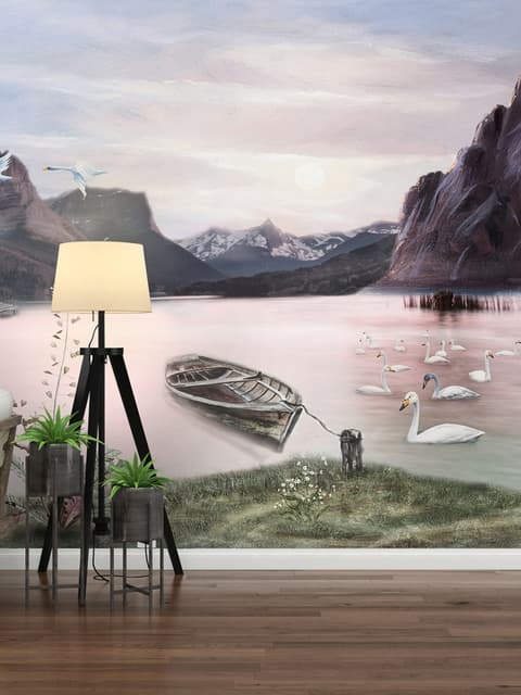 Nature Landscape with Mountains Wallpaper Mural