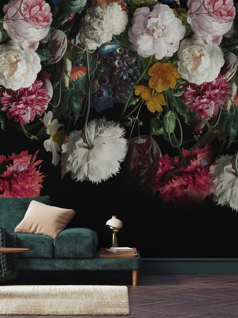 Dutch Floral Style Flower Bouquet Wallpaper Mural