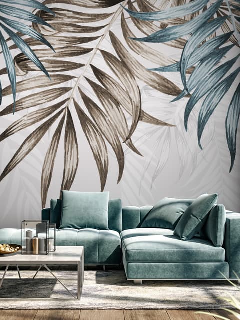 Vintage Palm Leaf Wallpaper Mural