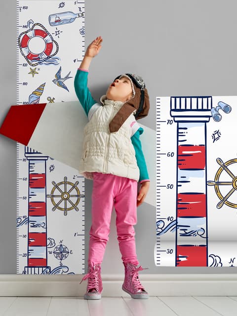 Stickers muraux toise marin enfants