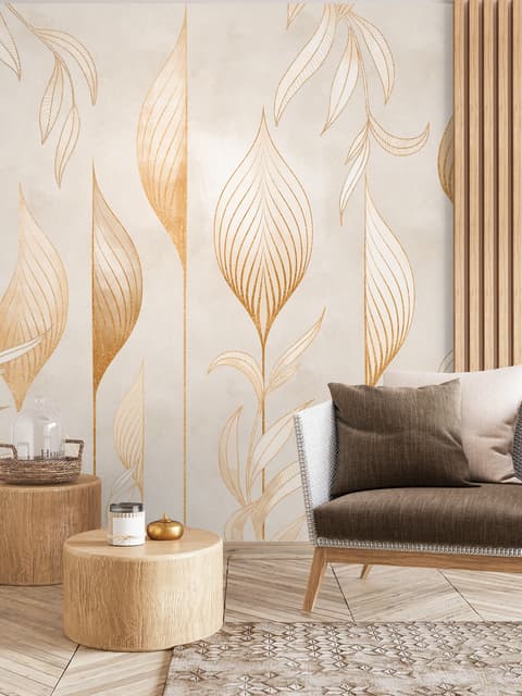 Boho Geometric Art Lines Wallpaper Mural