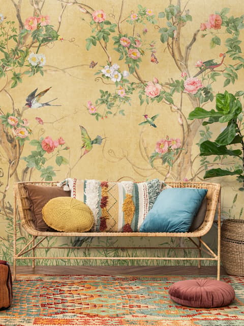 Chinoiserie Peony Tree Wallpaper Mural