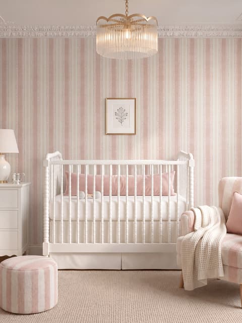 Playful Nursery Stripe Lines Wallpaper Mural