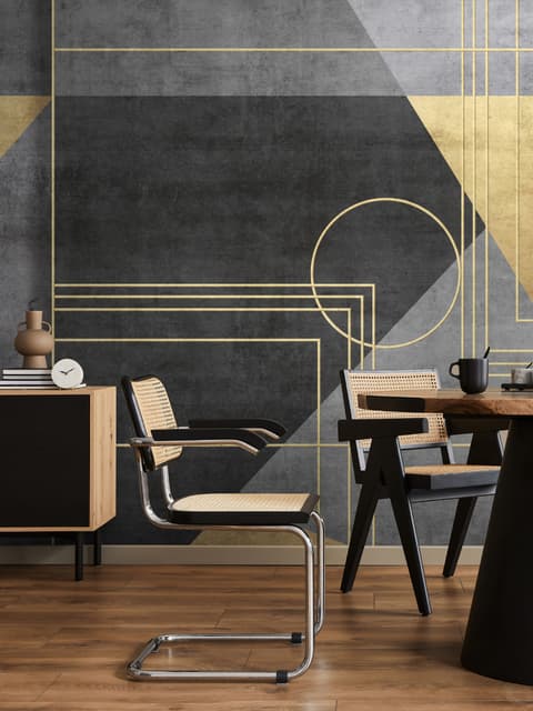 Colorful Geometric Grunge Art Wallpaper Mural