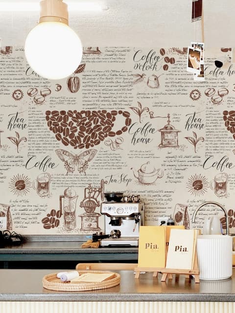 Vintage Coffee Story and Teapot  Wallpaper