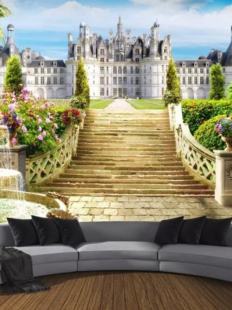 The Palace and Castle Garden Landscape Wallpaper Mural