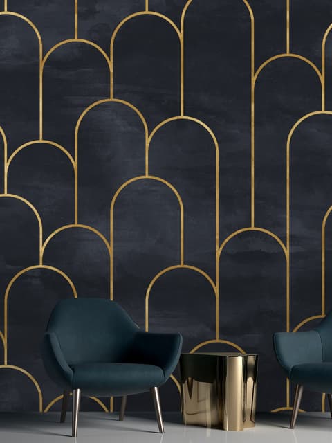 Dark Arches Art Deco Wallpaper Mural