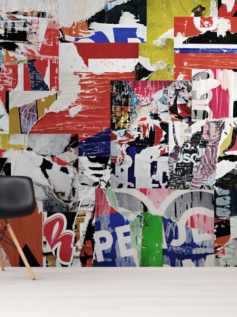 Street Collage Art Wallpaper Mural