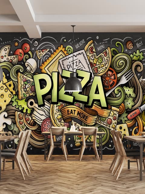 Pizza Food Wallpaper Mural 