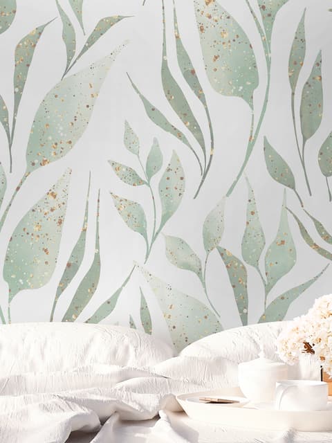 Sparkle Leaf Wallpaper Mural