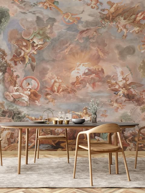 Renaissance Fresco Art Wallpaper Mural