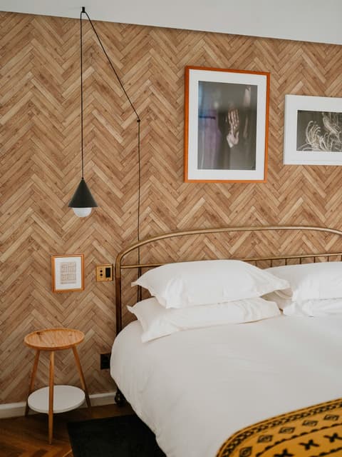 Herringbone Wood Texture Effect Wallpaper Mural