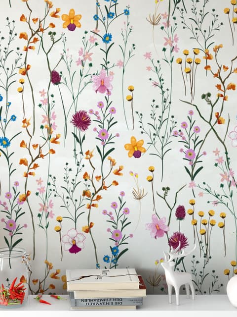 Colorful Blossoms Wallpaper Mural