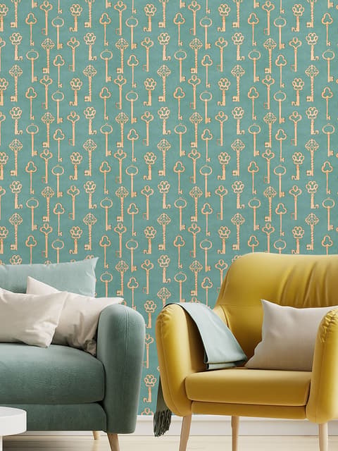 Antique Keys Vintage Wallpaper Mural