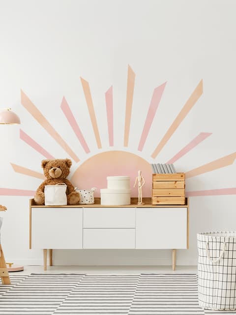 Soft Tones Sun Wall Decal Sticker