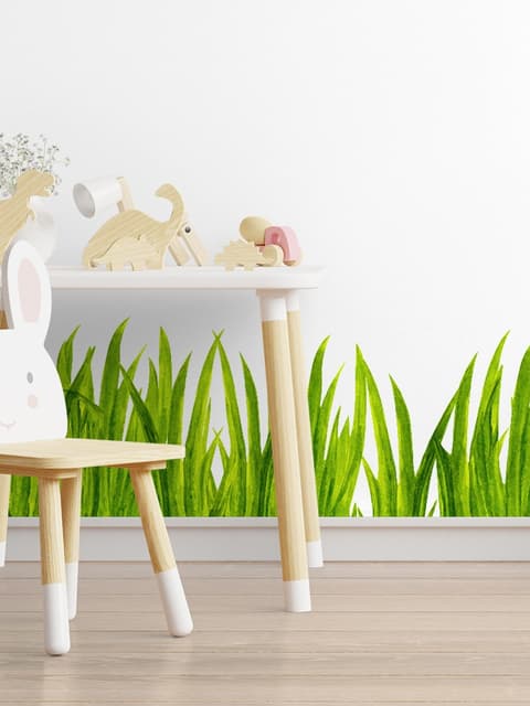 Kids Watercolor Green Plants Wall Decal Sticker